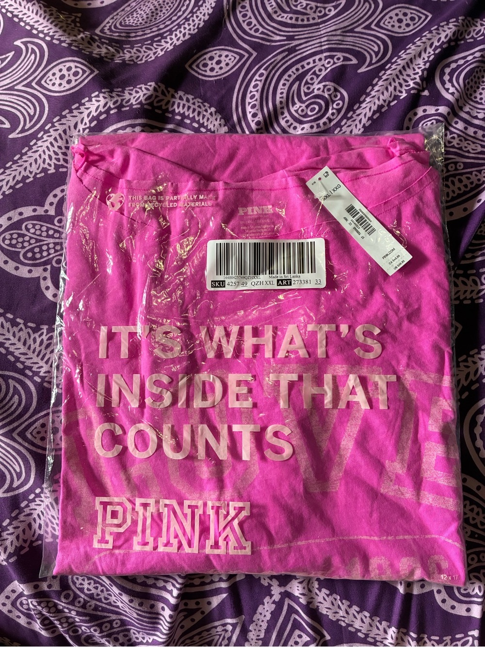 PINK Victoria’s Secret Off The Shoulder Shirt size XXL